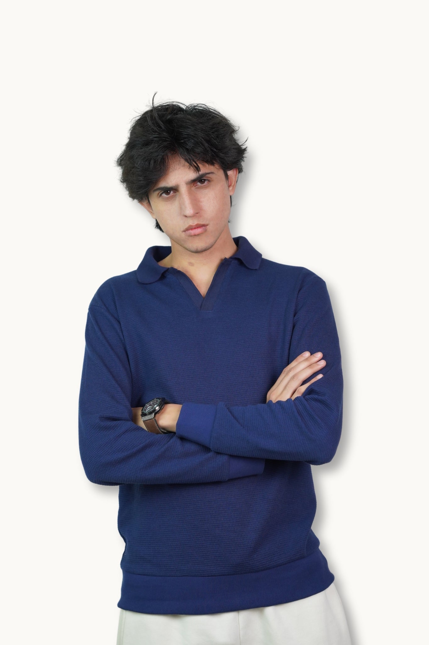 Royal Blue Johnny Collar | Polo